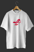 1 Mayıs Emekçiler Günü Baskılı Oversize Bisiklet Yaka T-shirt - Beyaz