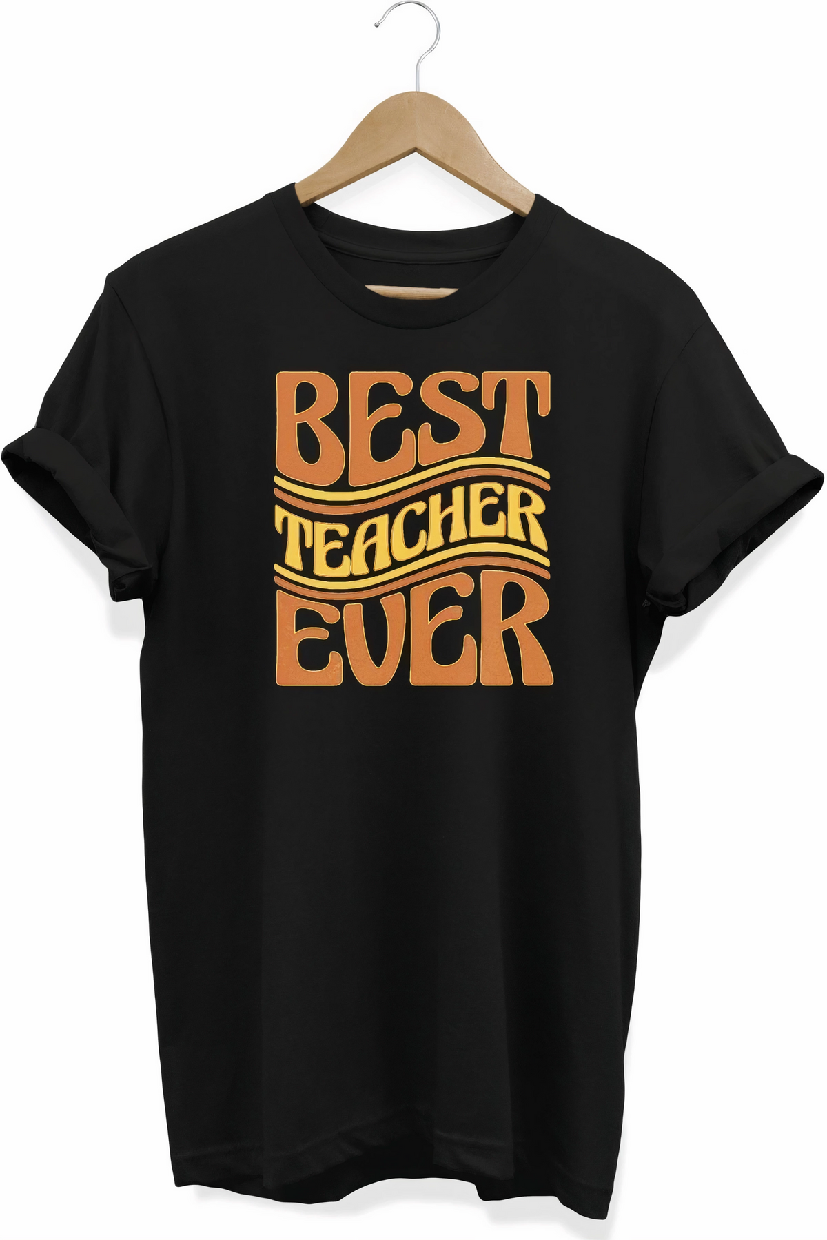 24 Kasım Öğretmenler Günü Hediye Baskılı Oversize Bisiklet Yaka T-shirt - Siyah