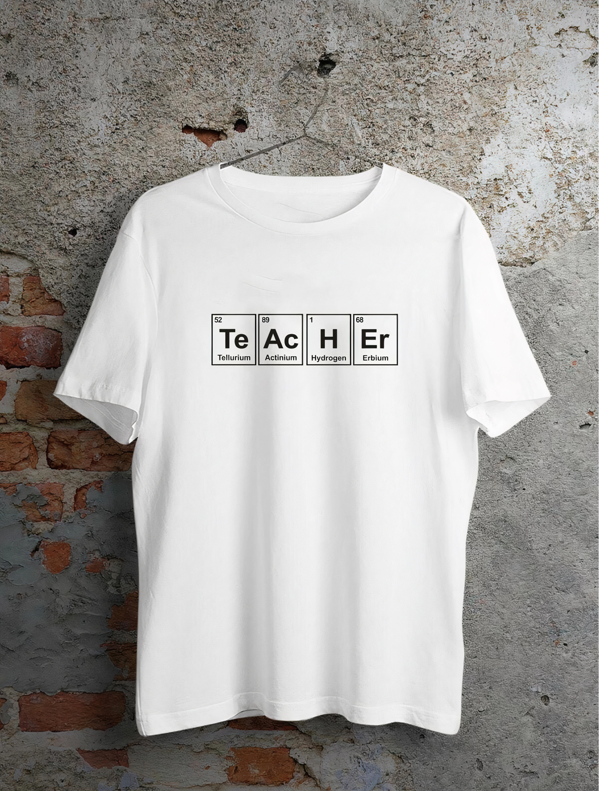 24 Kasım Kimya Öğretmeni Hediyesi Baskılı Bisiklet Yaka T-shirt - Beyaz