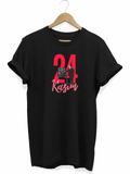 24 Kasım Öğretmenler Günü Öğretmen Hediyesi Baskılı Oversize T-shirt - Siyah