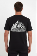 Erkek T-Shirt Nihilist Penguen Baskılı Bisiklet Yaka Kısa kol yazlık Tişört - Siyah