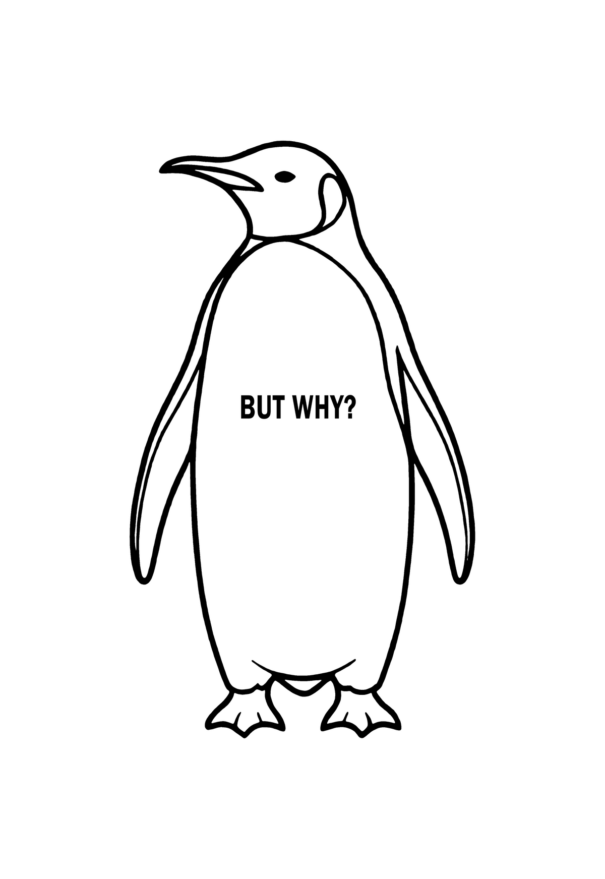 Erkek Nihilist Penguen Baskılı 3 İplik Pamuklu Kapüşonlu Sweatshirt Hoodie Beyaz