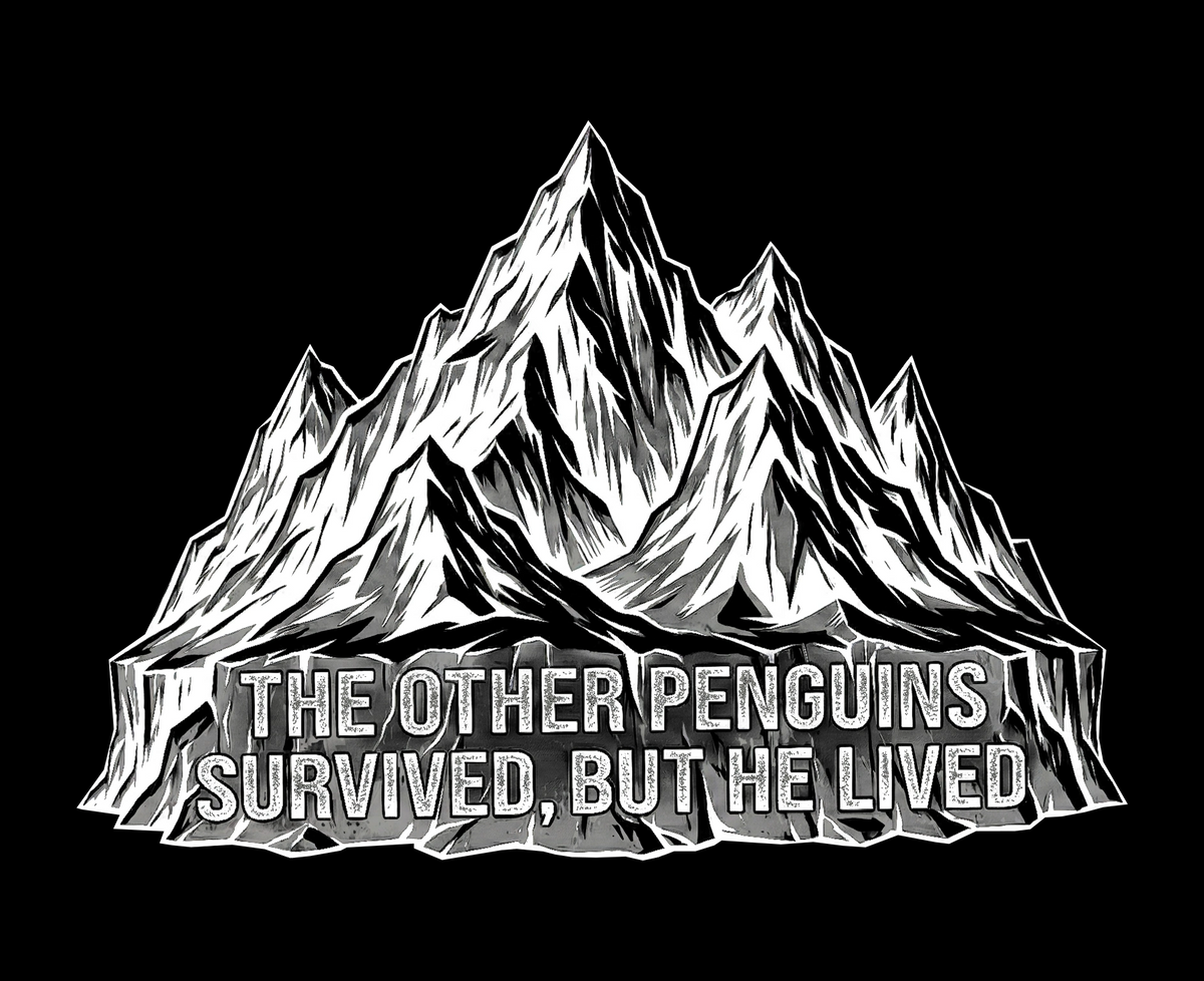 Erkek T-Shirt Nihilist Penguen Baskılı Bisiklet Yaka Kısa kol yazlık Tişört - Siyah