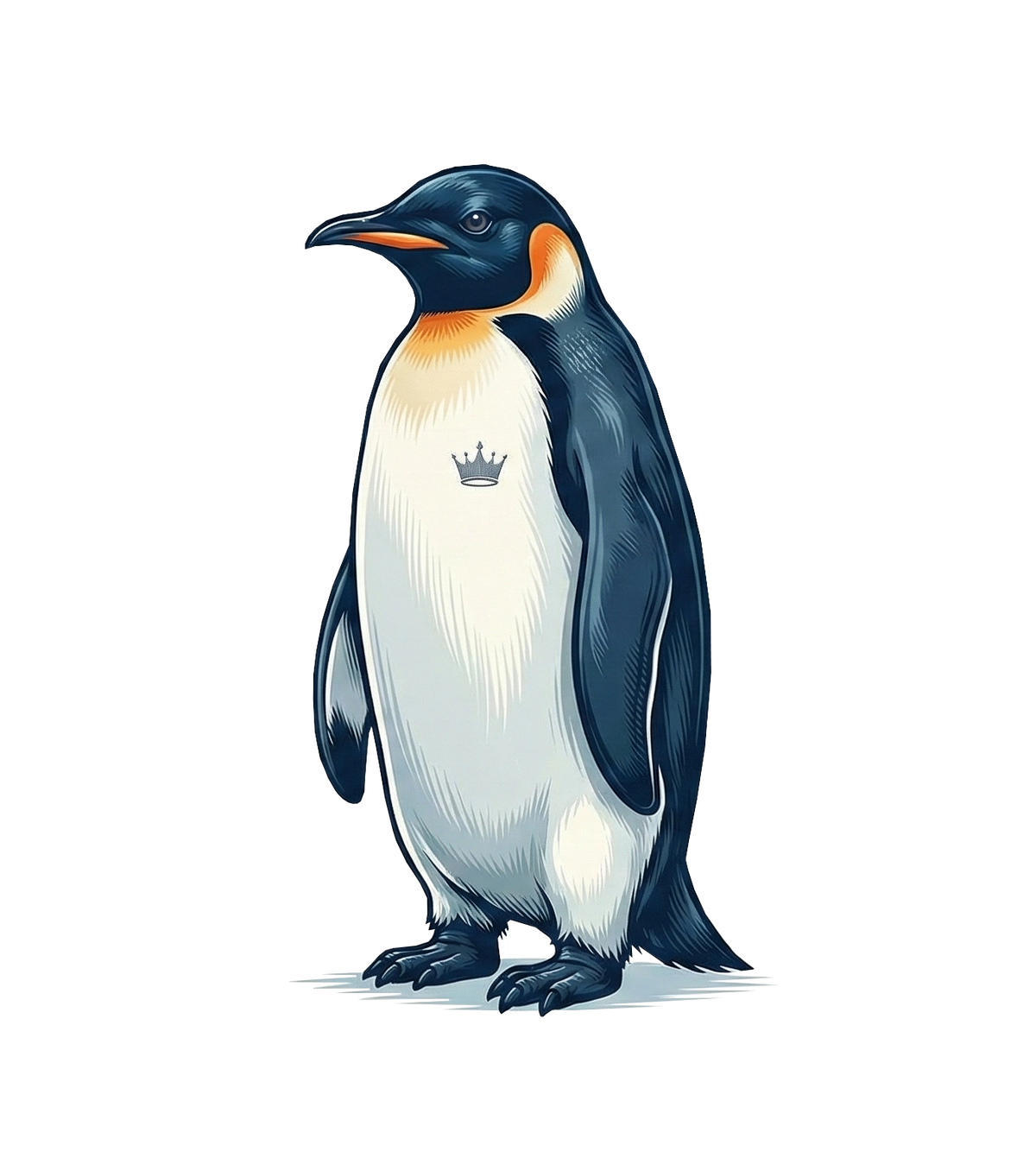 Kadın 3 İplik Pamuklu Kapüşonlu Hoodie Sweatshirt Survivor Penguen Baskılı - Siyah