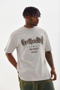Erkek Baskılı T-Shirt Kısa Kol Bisiklet Yaka Regular Fit Tişört - Gri