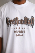 Erkek Baskılı T-Shirt Kısa Kol Bisiklet Yaka Regular Fit Tişört - Beyaz