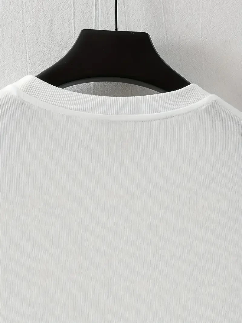 Erkek Baskılı T-Shirt Kısa Kol Bisiklet Yaka Regular Fit Yazlık Tişört - Beyaz