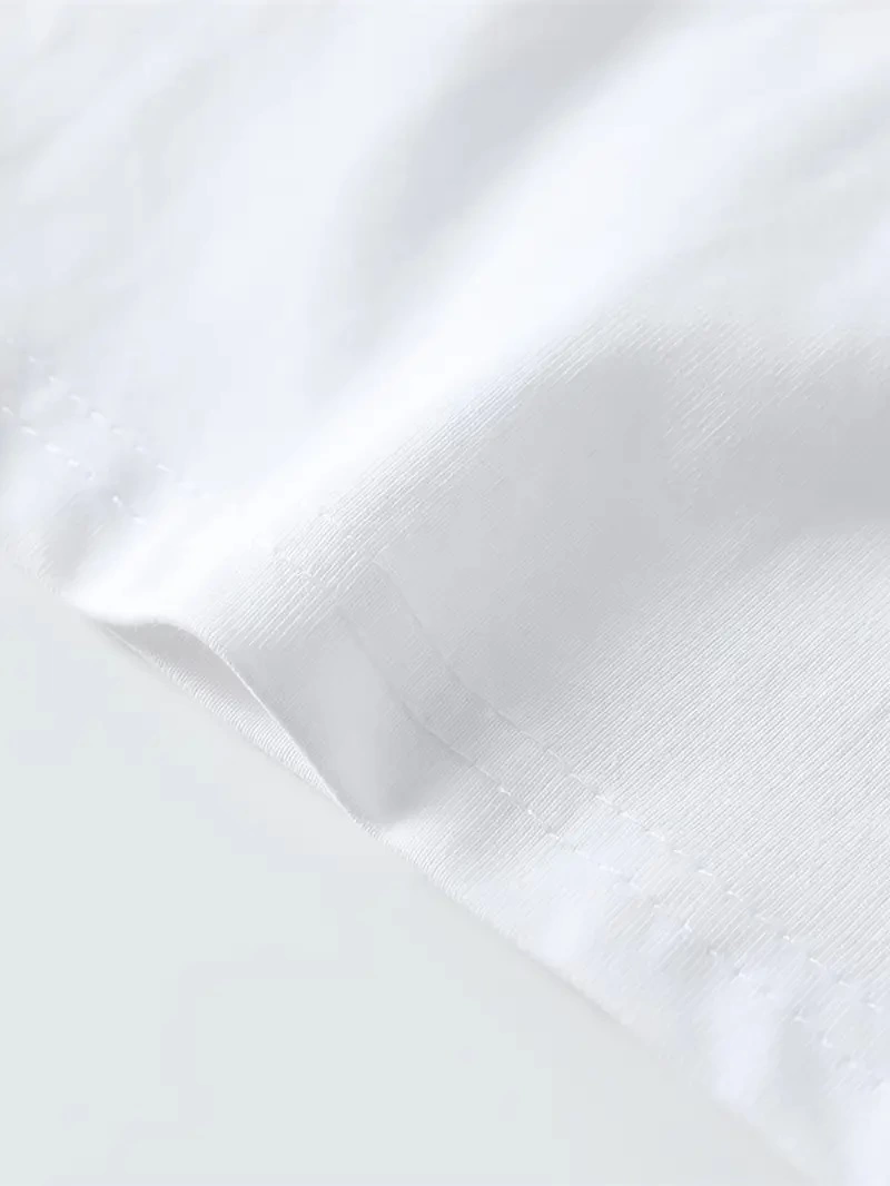 Erkek T-shirt Tavşan Baskılı Kısa Kollu Tişört - Beyaz