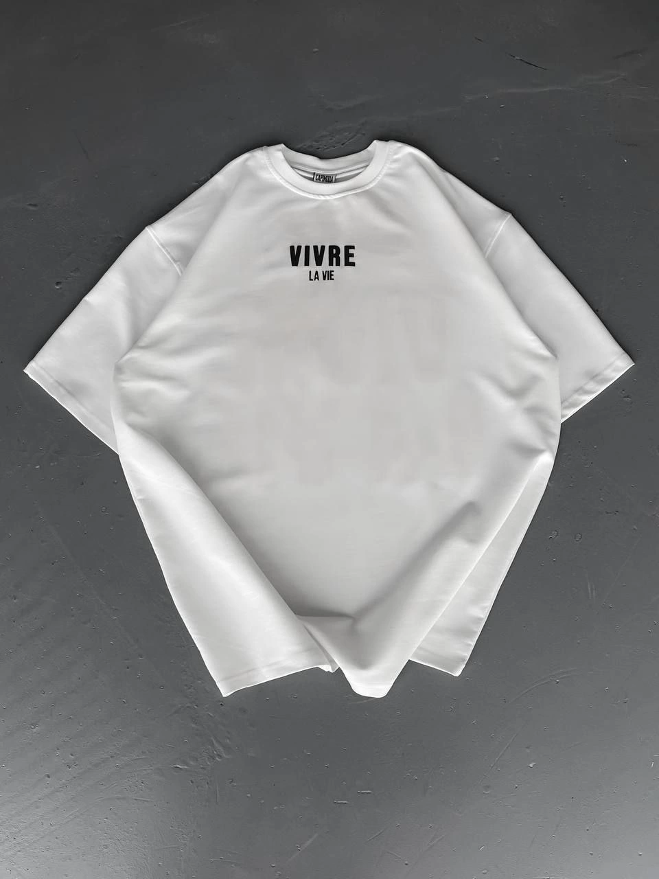 Erkek Ön ve Arka Baskılı T-Shirt Kısa Kol Bisiklet Yaka Regular Fit Tişört - Beyaz