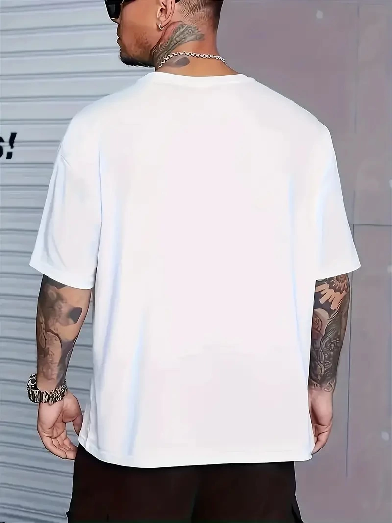 Erkek PERFECTLY Baskılı Tişört Bisiklet yaka yazlık Kısa Kol t-shirt - Beyaz