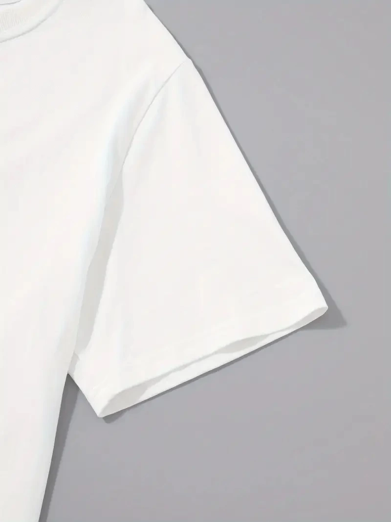 Erkek Sarj %1 Baskılı T-Shirt Kısa Kol Bisiklet Yaka Regular Fit Tişört - Beyaz