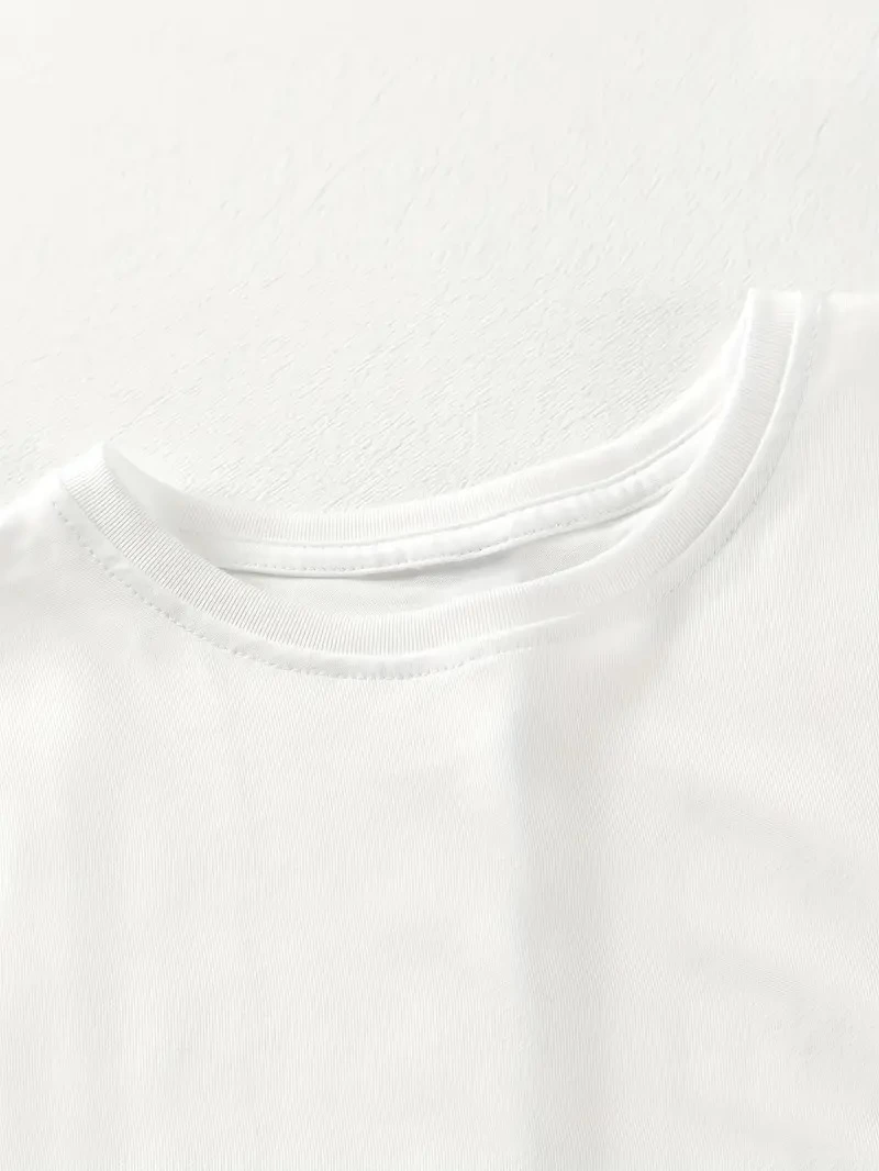 Kadın Gülücük Baskılı Tişört Kısa Kol Bisiklet Yaka Oversize T-Shirt - Beyaz