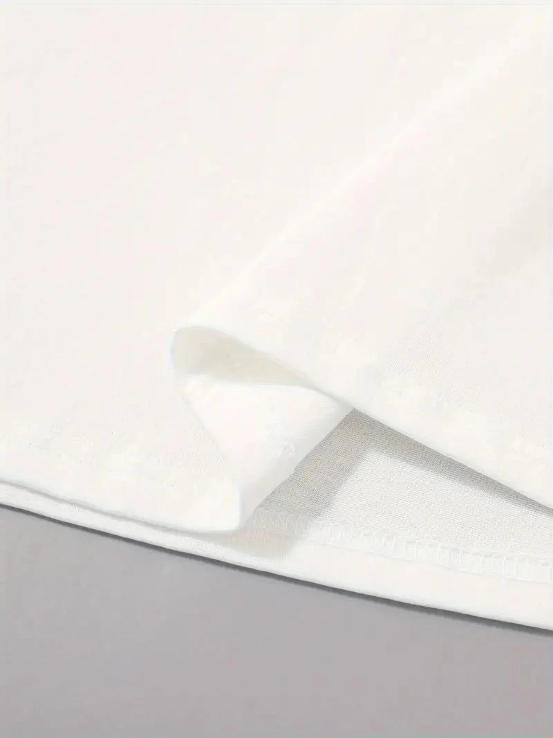 Erkek Sarj %1 Baskılı T-Shirt Kısa Kol Bisiklet Yaka Regular Fit Tişört - Beyaz