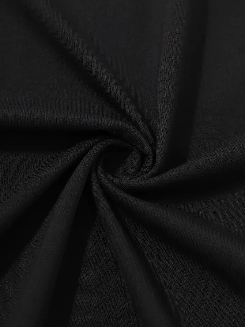 Erkek Sarj %1 Baskılı T-Shirt Kısa Kol Bisiklet Yaka Regular Fit Tişört - - Siyah
