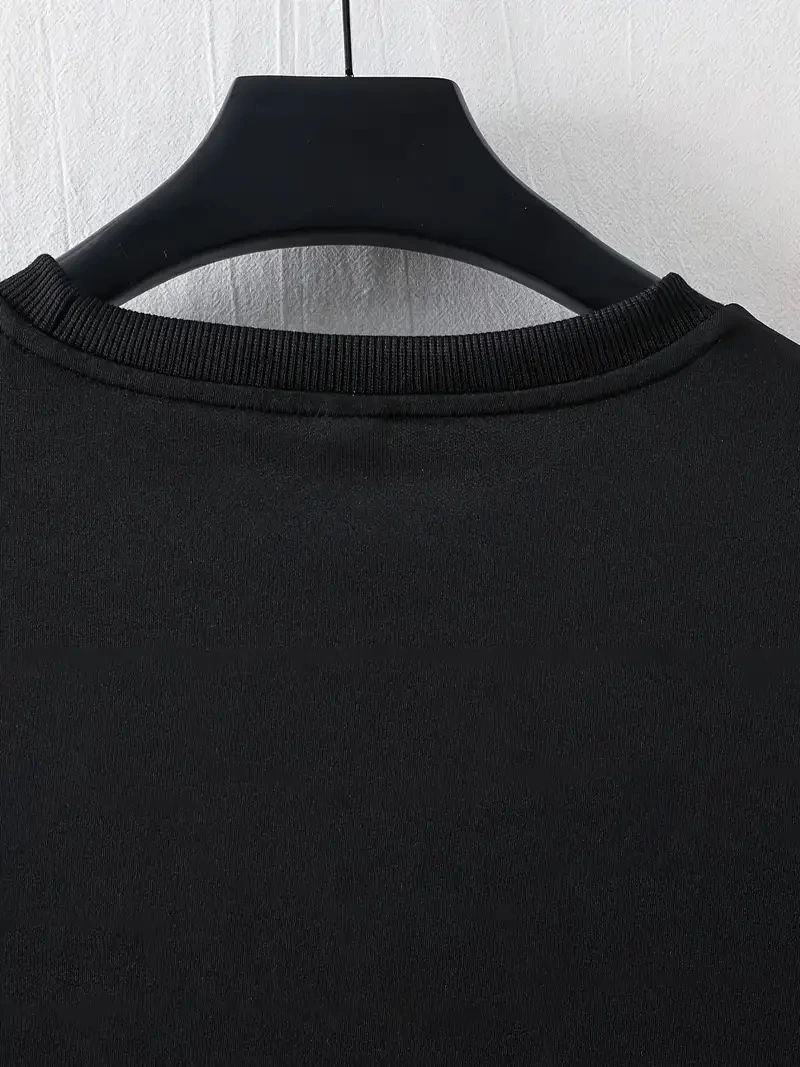Erkek Baskılı T-Shirt Kısa Kol Bisiklet Yaka Regular Fit Yazlık Tişört - Siyah