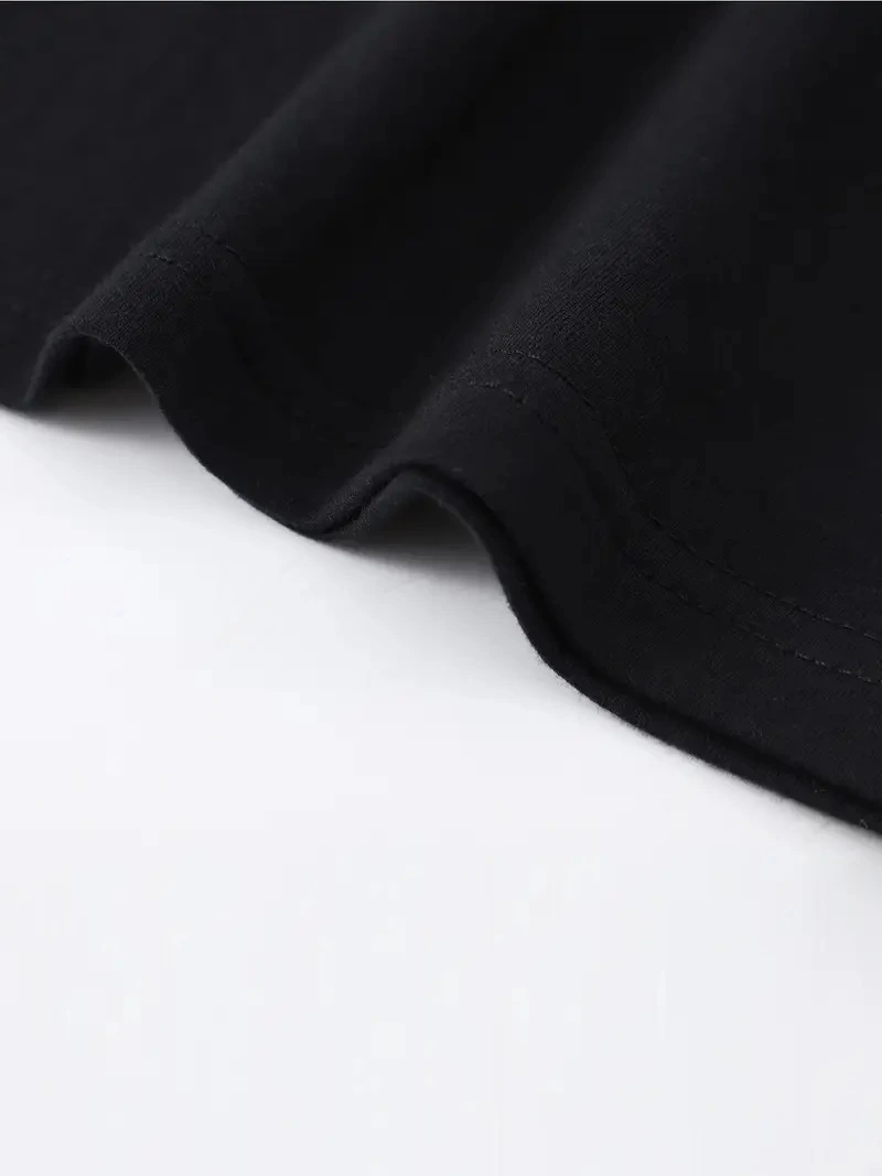 Erkek Baskılı T-Shirt Kısa Kol Bisiklet Yaka Regular Fit Rahat Kalıp Tişört - Siyah