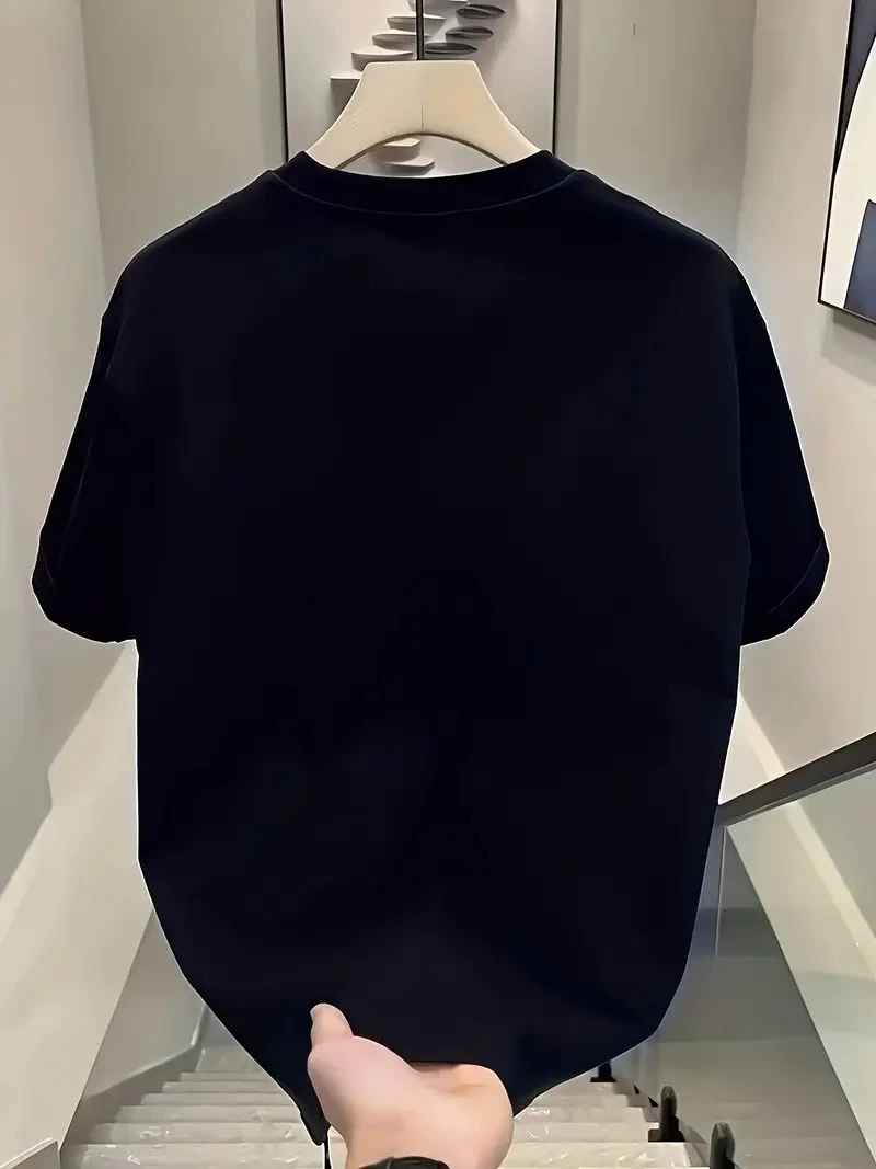 Kadın Kısa Kol Yazlık Tişört Bisiklet Yaka Baskılı Oversize T-Shirt - Siyah