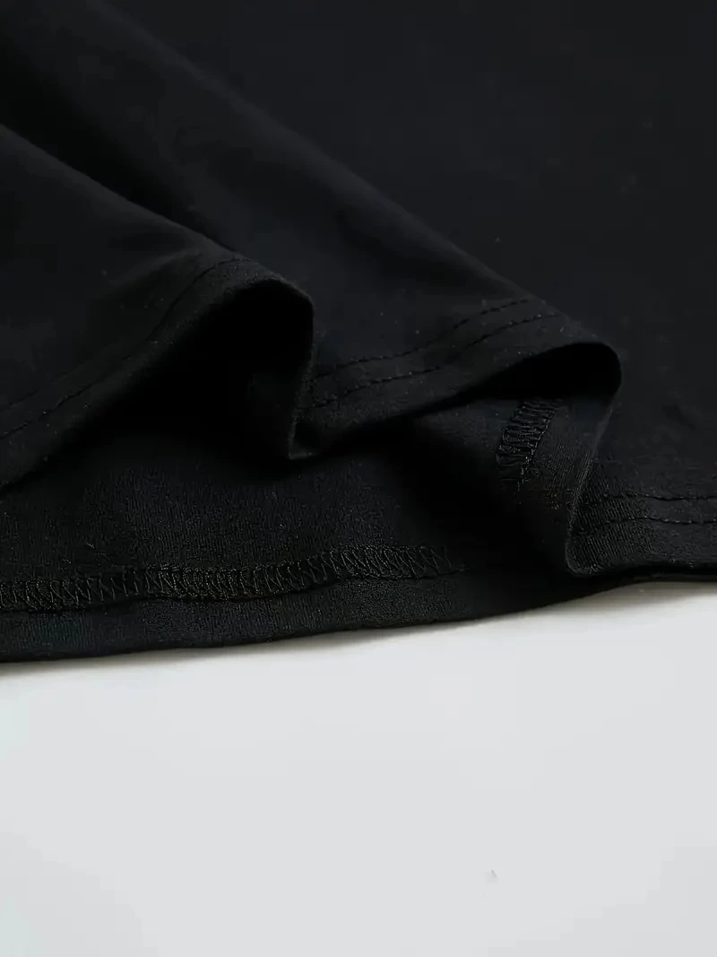 Kadın Tişört Büyük Boy Ayıcık Baskılı Bisiklet Kısa kol t-shirt - Siyah