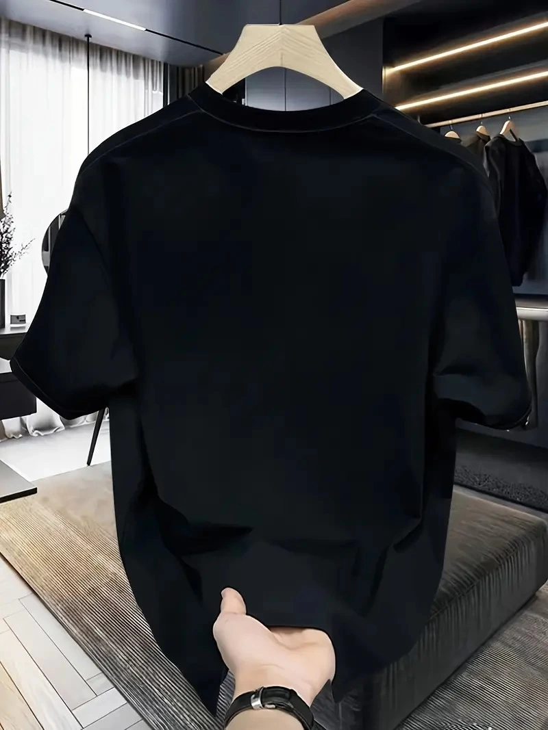 Kadın T-Shirt Bisiklet Yaka Kısa kol Baskılı Tişört - Siyah