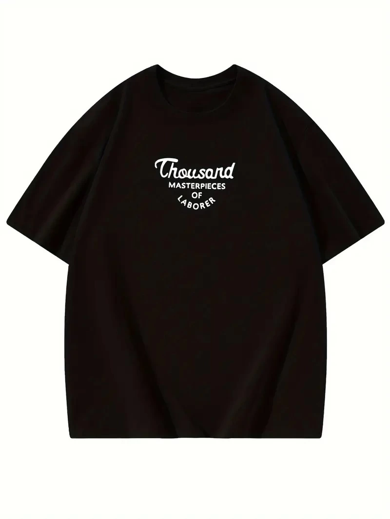 Kadın Baskılı Tişört Bisiklet yaka yazlık Kısa Kol oversize t-shirt - Siyah