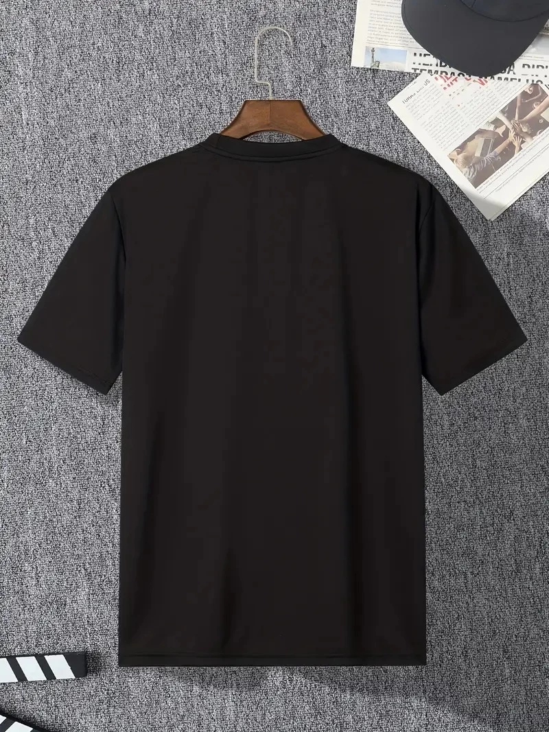 Erkek  Tişört TRIED TO WARN YOU. Baskılı Bisiklet Yaka T-shirt - Siyah