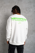 Erkek 3 iplik Bisiklet yaka Baskılı Sweatshirt - Beyaz