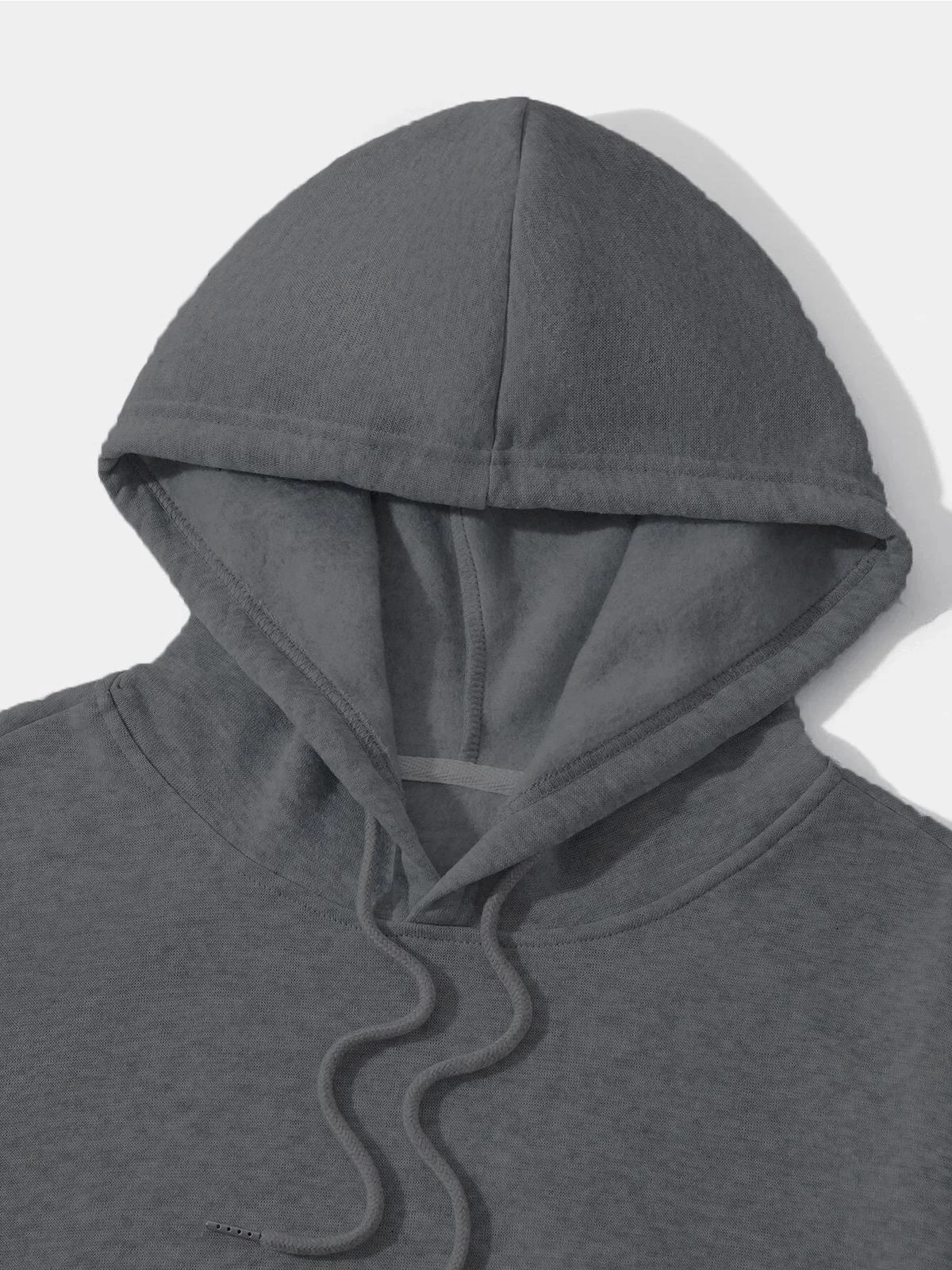 Erkek 3 İplik Pamuklu Kapüşonlu Kanguru Cepli Sweatshirt Hoodie - Füme