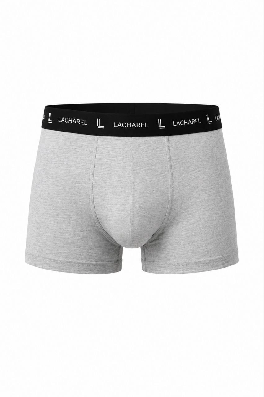 Erkek Likralı Pamuklu Nefes Alan Penye 9 Adet Boxer -Lacivert- Gri - Füme