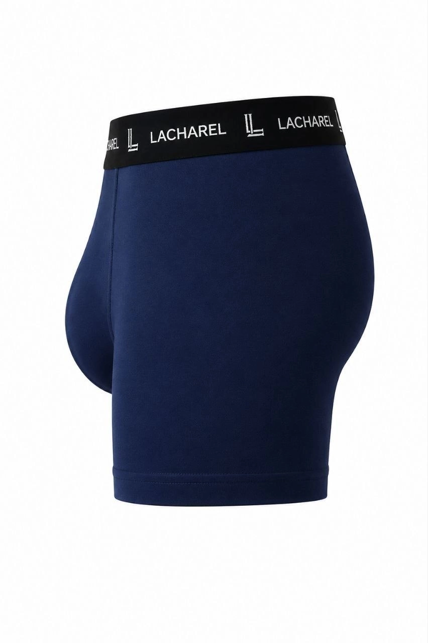 Erkek Likralı Pamuklu Nefes Alan Penye 6 Adet Boxer - Lacivert & Siyah