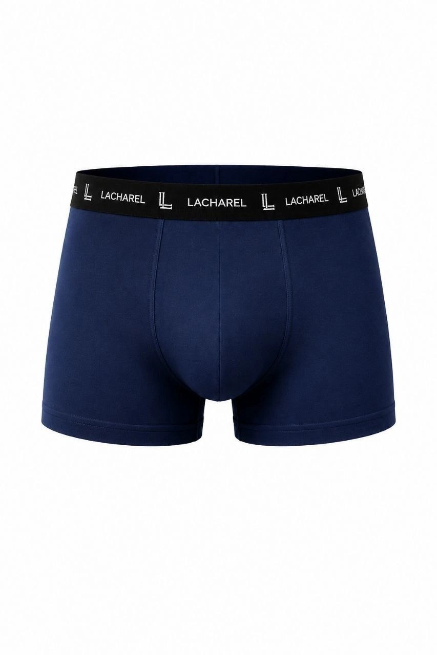 Erkek Likralı Pamuklu Nefes Alan Penye Boxer 3'lü Paket - Lacivert