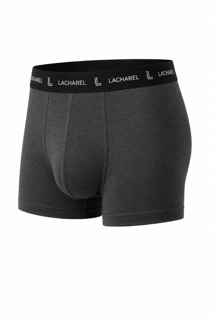 Erkek Likralı Pamuklu Nefes Alan Penye Boxer 3'lü Paket - Siyah - Gri - Füme