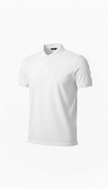 Erkek Polo Yaka Düğmeli Pike Kumaş Tişört Regular Fit Kısa Kol T-Shirt - Beyaz