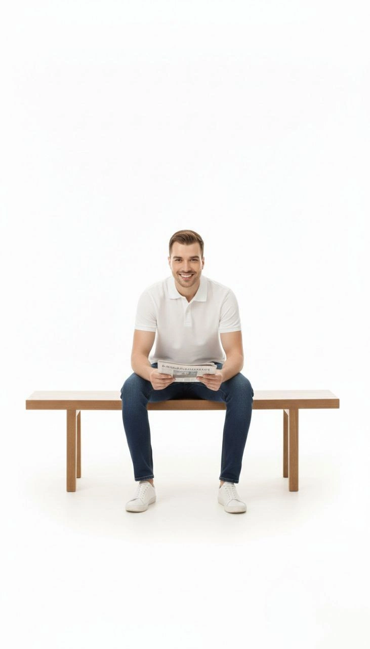 Erkek Polo Yaka Düğmeli Pike Kumaş Tişört Regular Fit Kısa Kol T-Shirt - Beyaz