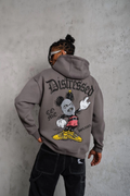 Erkek 3 İplik Pamuklu Kapüşonlu Kanguru Cepli Sweatshirt Hoodie -  Gri