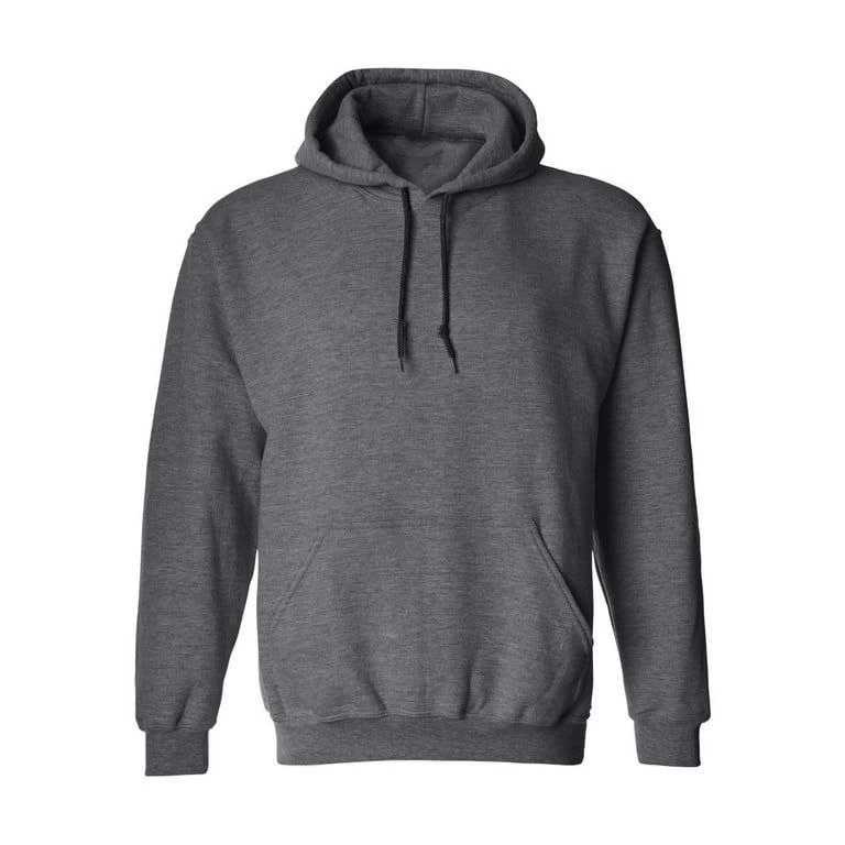 Erkek 3 İplik Pamuklu Kapüşonlu Cepli  Hoodie Sweatshirt - Füme