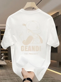 Kadın T-Shirt "GANDHI The Project" Baskılı Kısa Kollu tişört - Beyaz