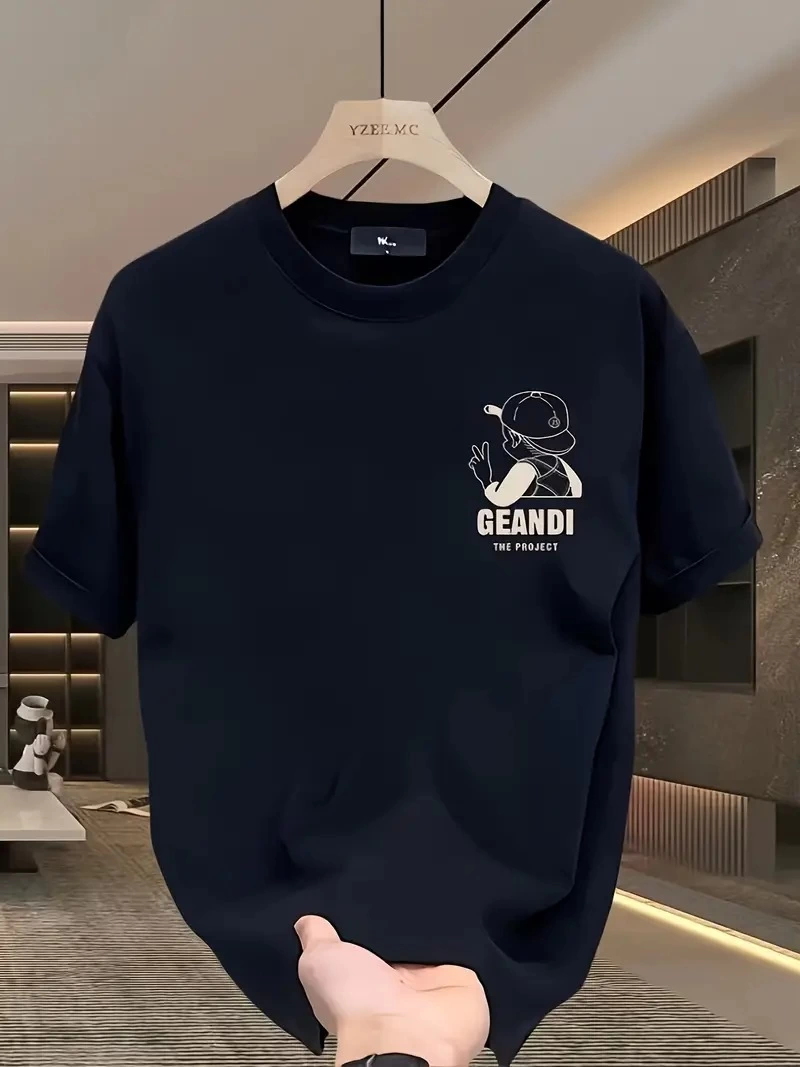Kadın T-Shirt  "GANDHI The Project" Baskılı Kısa Kollu tişört - Siyah