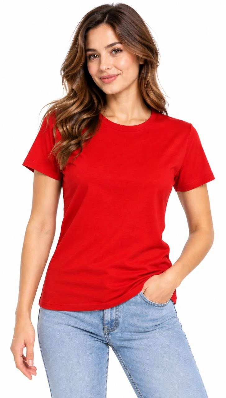 Kadın Basic Tişört Bisiklet Yaka Kısa Kol Günlük Yazlık Slim fit T-Shirt