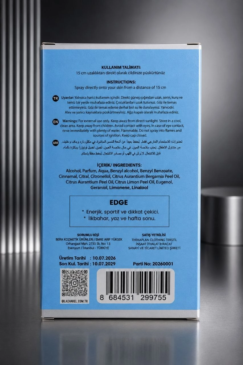 LACHAREL Icon ve Edge 2'li Erkek Parfüm Seti Eau De Parfum 2x50 ML