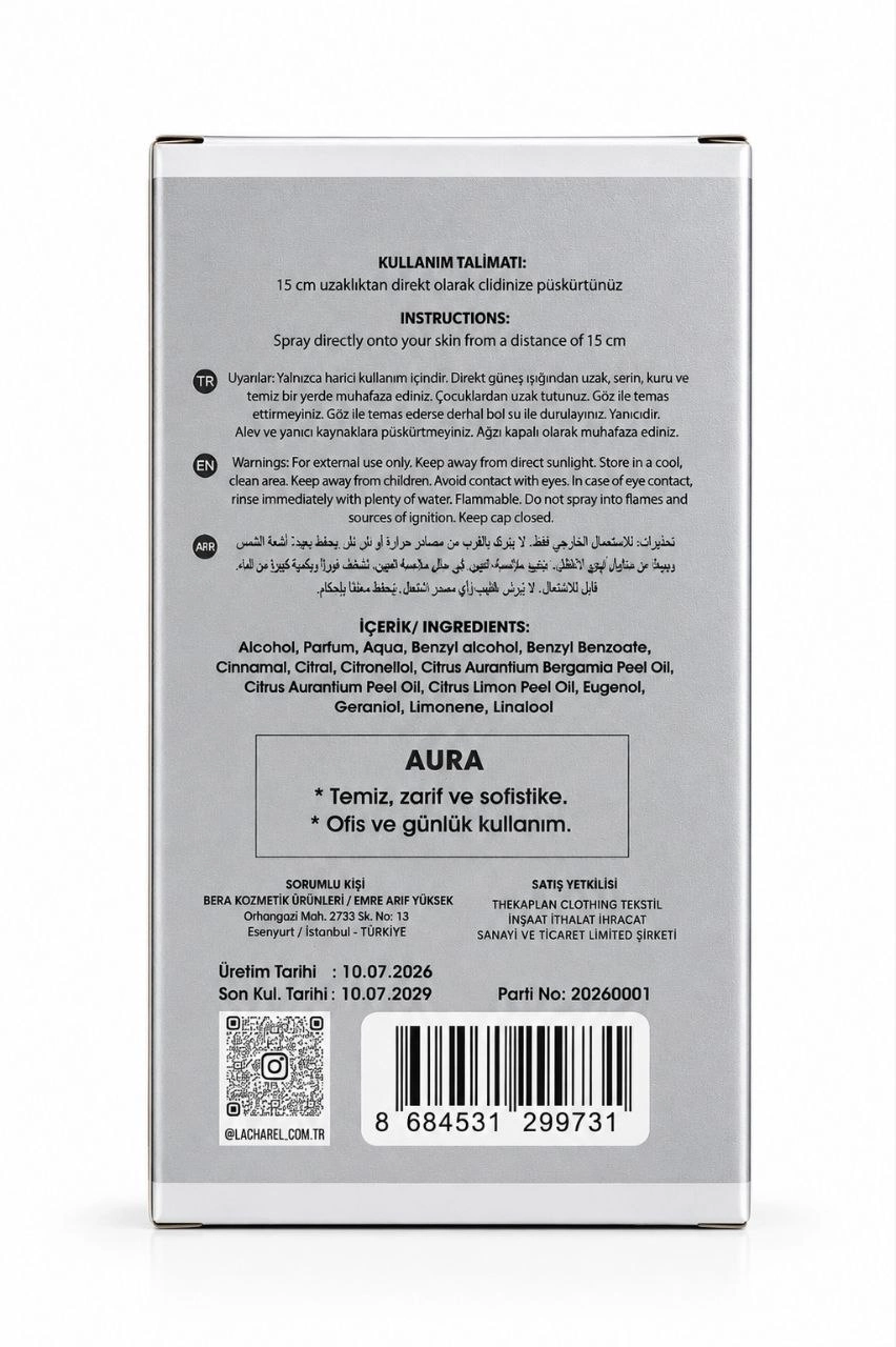 LACHAREL Aura ve Edge 2'li Erkek Parfüm Seti Eau De Parfum 2x50 ML