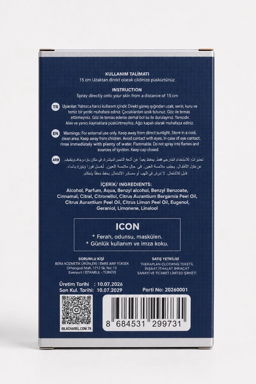 LACHAREL Icon ve Aura 2'li Erkek Parfüm Seti Eau De Parfum 2x50 ML