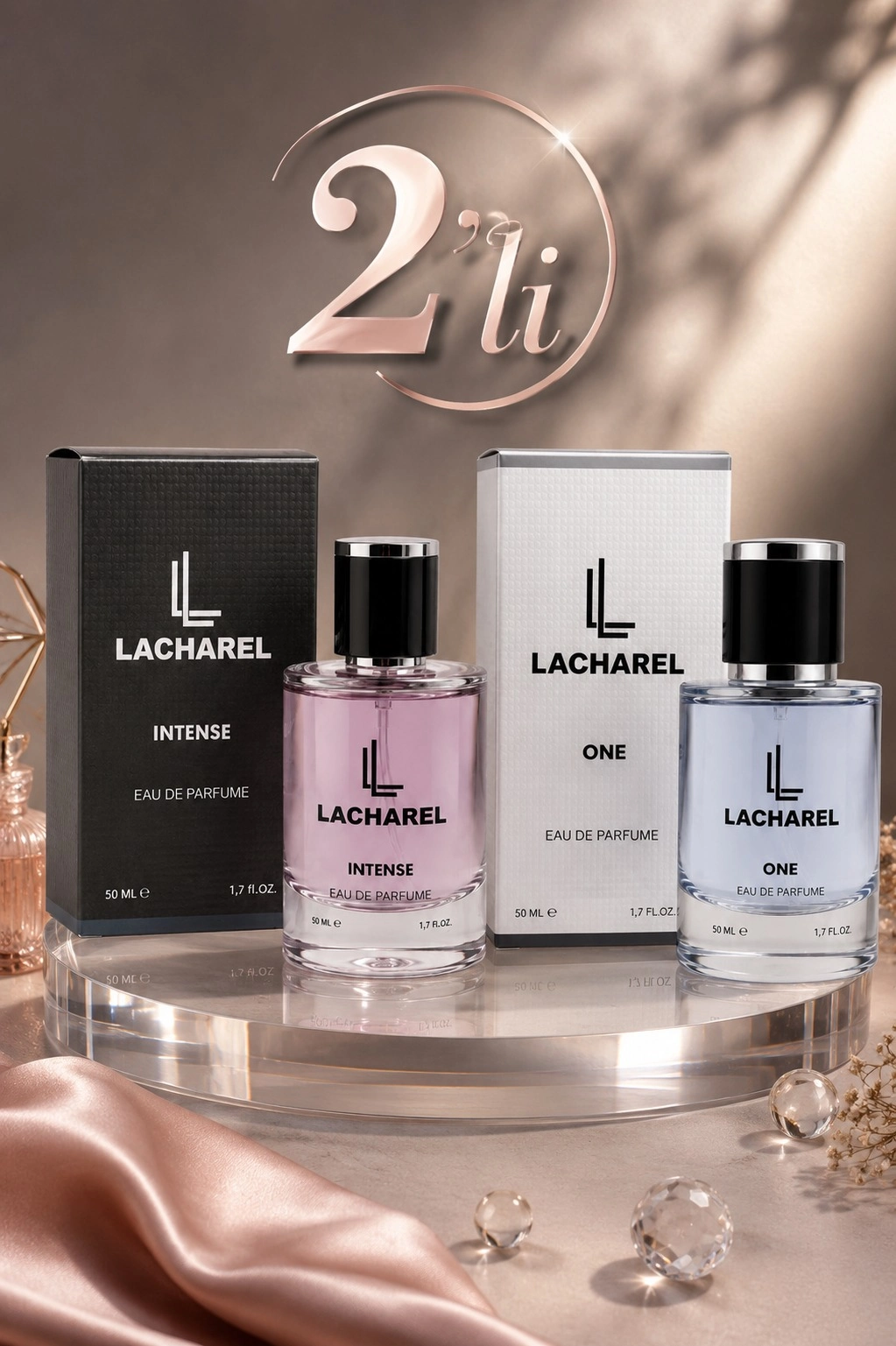 LACHAREL Intense ve One 2'li Kadın Parfüm Seti Eau De Parfum 2x50 ML