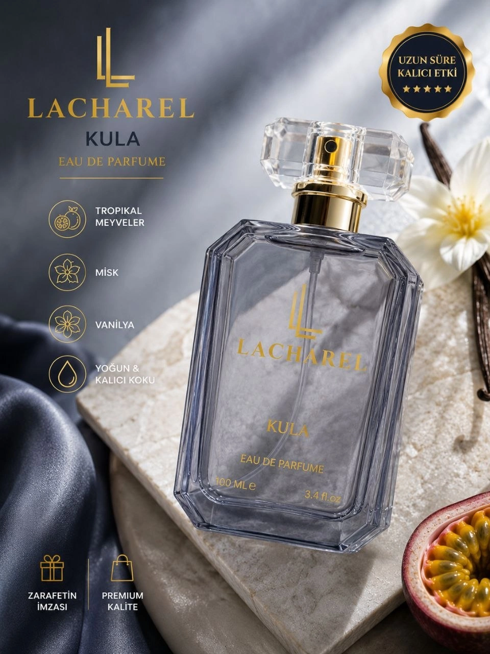 LACHAREL Kula Unisex Eau De Parfum 100 ML Adaçayı Vetiver Vanilya Odunsu Parfüm