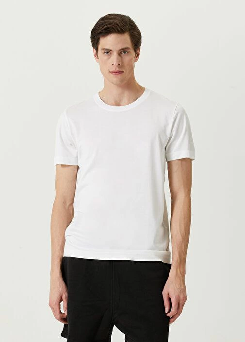 ERKEK  Tişört Basic Bisiklet Yaka Regular Kısa kol T-Shirt - Beyaz