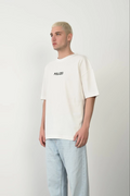 Erkek Baskılı T-Shirt Kısa Kol Bisiklet Yaka Rahat Kalıp Tişört - Beyaz