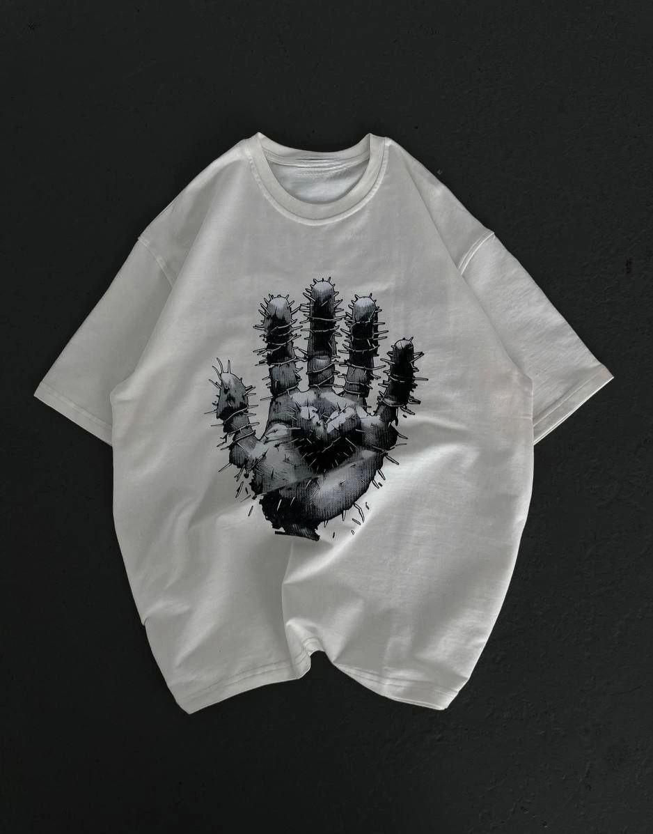 Kadın Baskılı T-Shirt Kısa Kol Bisiklet Yaka Regular Fit Rahat Kalıp Günlük Tişört - Beyaz