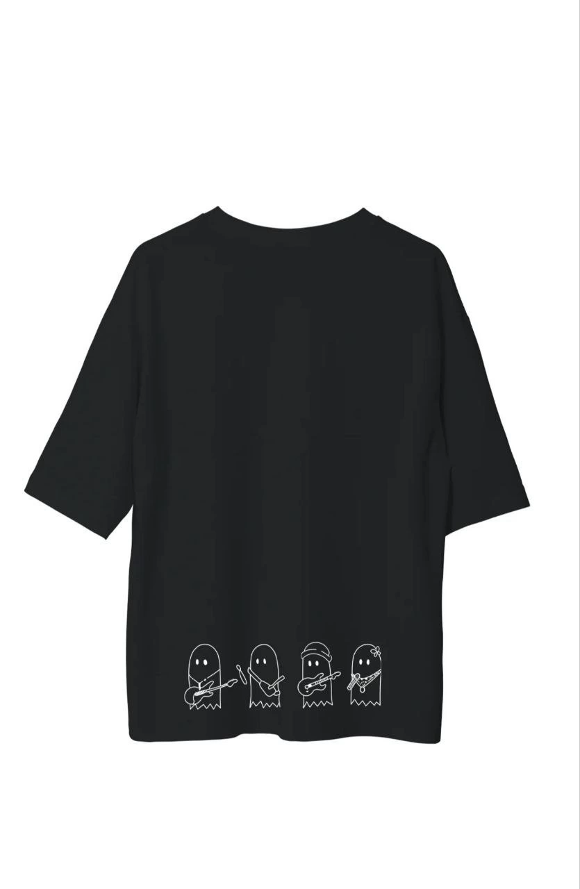 Erkek Baskılı T-Shirt Kısa Kol Bisiklet Yaka Regular Fit Rahat Kalıp Günlük Tişört - Siyah