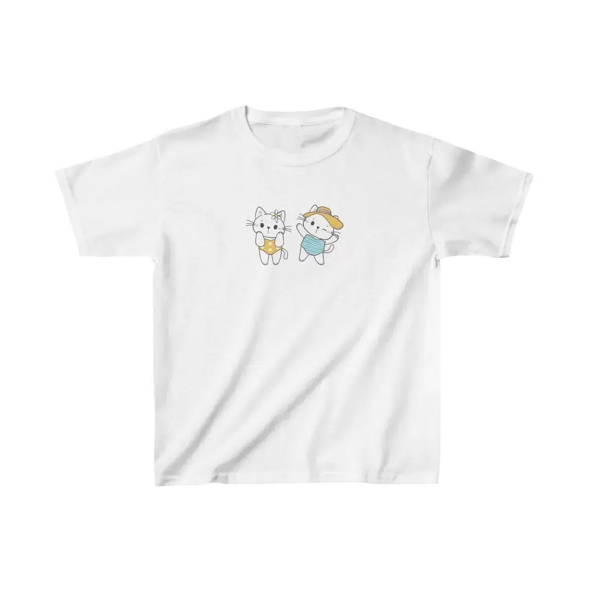 Unisex Çocuk Baskılı T-Shirt - Beyaz