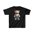 Unisex Çocuk Baskılı T-Shirt - Siyah
