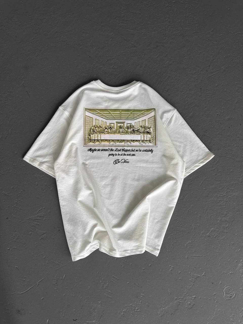 Erkek Baskılı T-Shirt Kısa Kol Bisiklet Yaka Regular Fit Rahat Kalıp Günlük Tişört - Beyaz